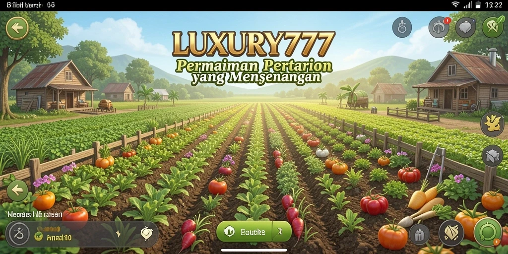 Tampilan gameplay <strong>LUXURY777</strong> yang menarik dengan berbagai tanaman dan hewan.