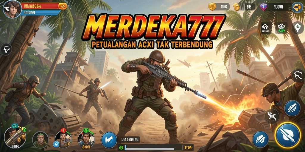 Gameplay mendebarkan dengan aksi seru dari MERDEKA777.