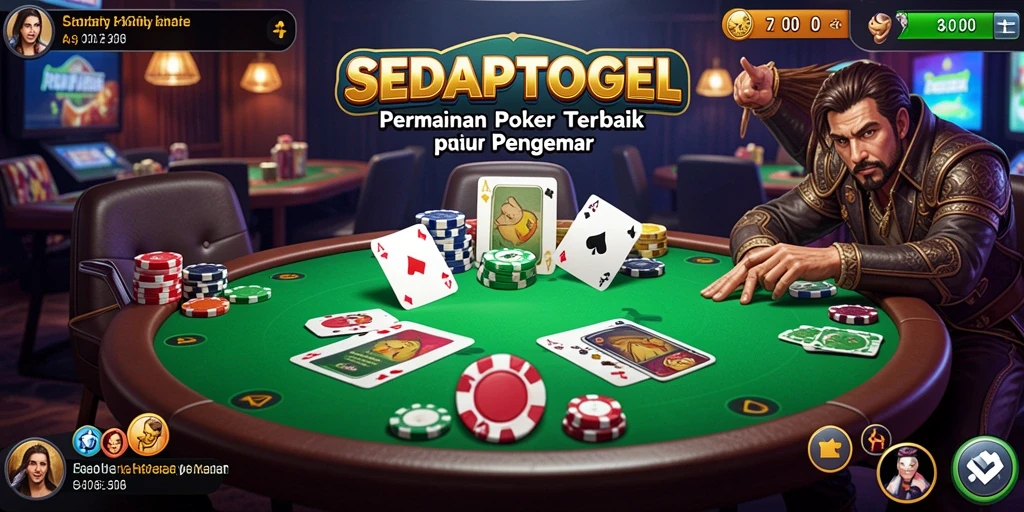 Tampilan gameplay Poker yang mendebarkan di SEDAPTOGEL.